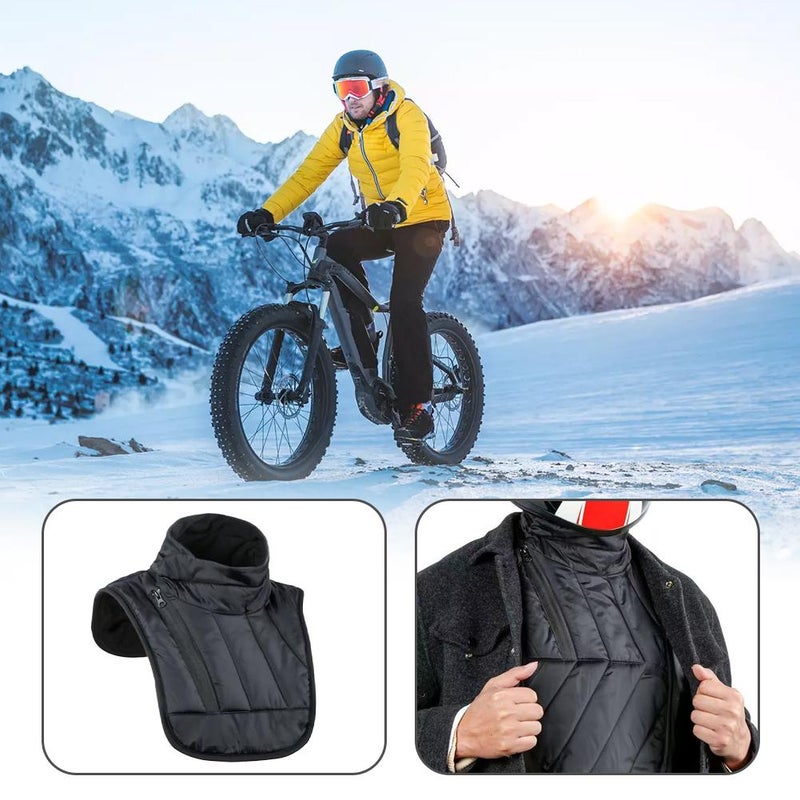 Motorcycle Neck Warmer Winter Windproof Neck Cover, Thermal Polyester Gaiter with Zipper for Cold Weather Riding (Long) - Image 3